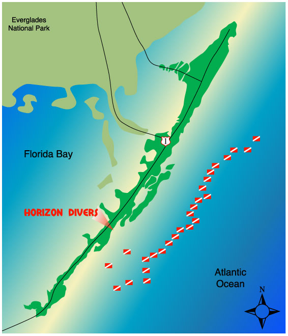 Key Largo Dive Sites & Reef Maps | Horizon Divers